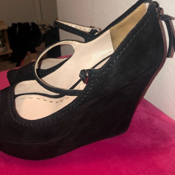 MIU MIU PLATFORM WEDGE SHOES. 100%Authentic. - Picture 2 of 4